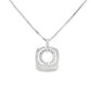 14K White gold pendant with inner circle of diamonds. Item 22607 - ABC Jewelry Co.