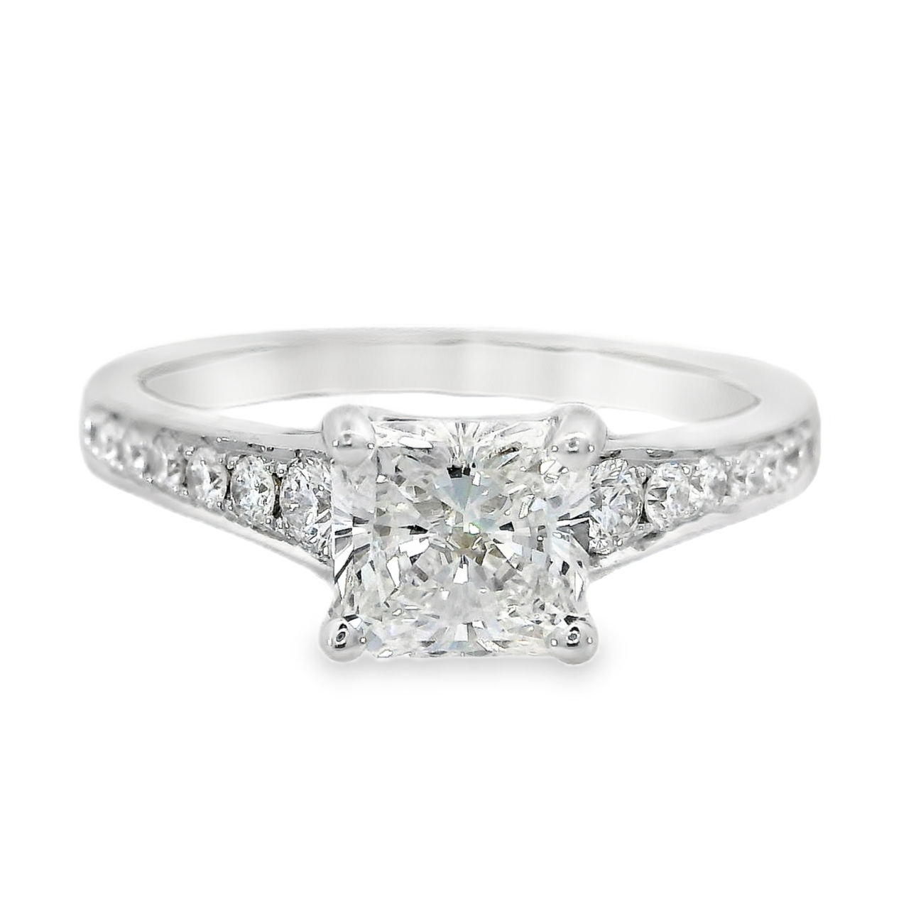 18K White Gold - Diamond Ring - 22767 – abcjewelry.com