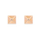 14K Rose gold pyramid stud earrings. Item 22884 - ABC Jewelry Co