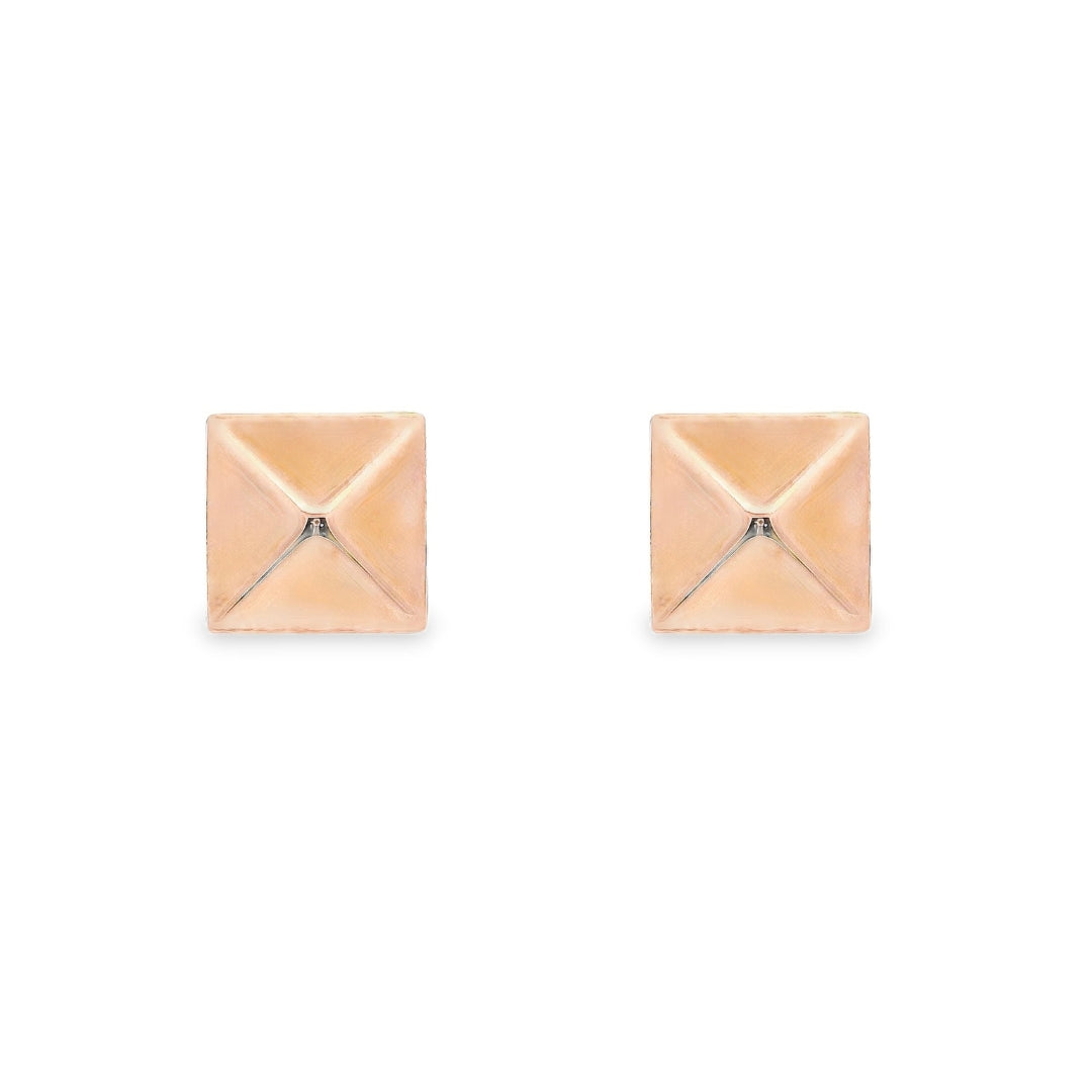 14K Rose gold pyramid stud earrings. Item 22884 - ABC Jewelry Co