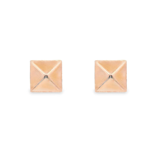 14K Rose gold pyramid stud earrings. Item 22884 - ABC Jewelry Co
