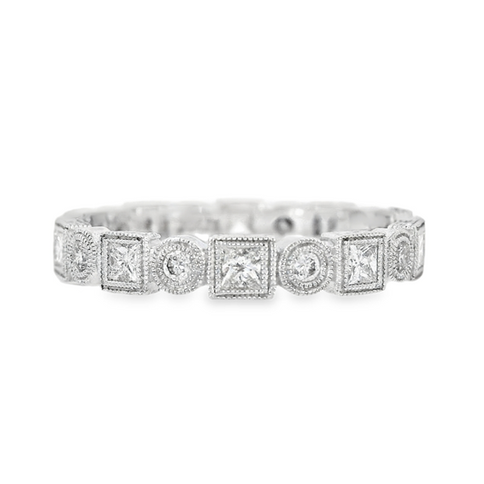 18K White Gold - Diamond Fashion Band - 23595
