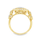 14K Yellow Gold - Prasiolite Halo Ring - 23900