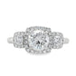 18K White Gold - Halo Ring - 24556