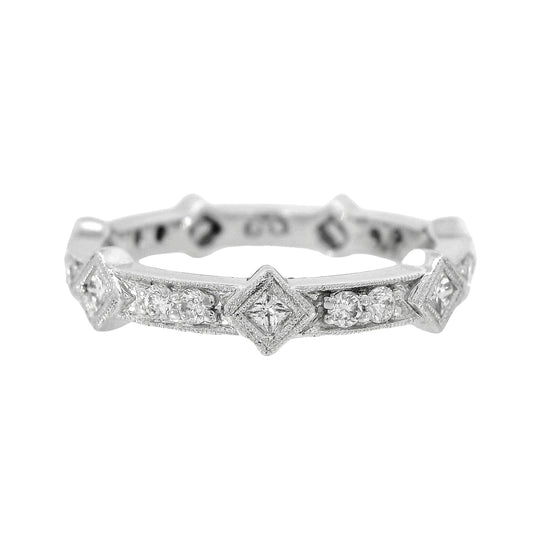 14K White Gold - Diamond Fashion Band - 24597