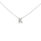 14K White gold necklace with diamond set initial K. Item 24729 - ABC Jewelry Co. 
