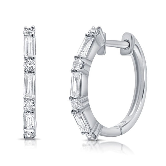 14KW Diamond Hoop Earrings-HP401265-005