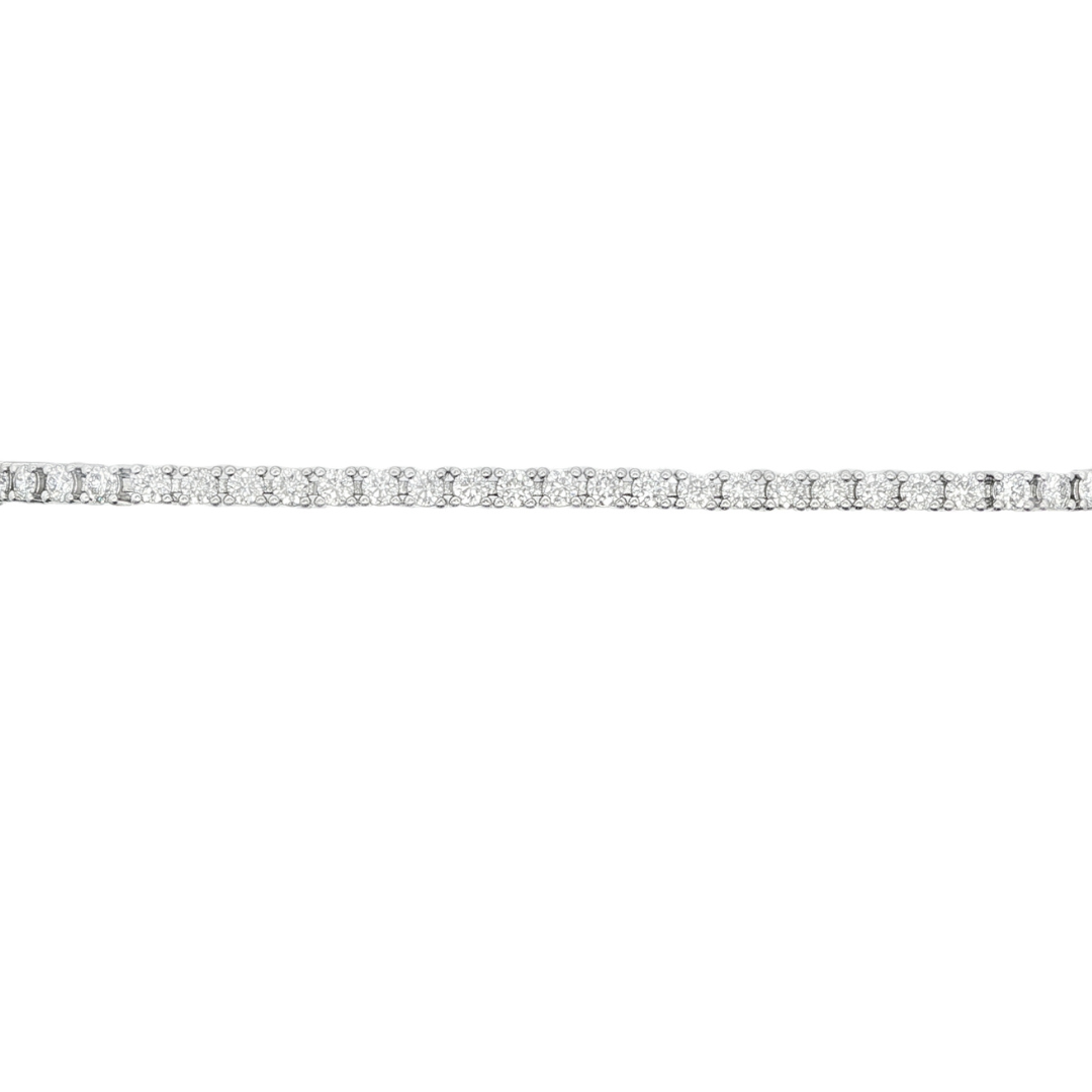 14K White Gold - Diamond Tennis Bracelet 4.00 ct tw - J38670