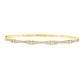 18K Yellow gold hinged bangle bracelet set with round brilliant diamonds. Item J38850 - ABC Jewelry Co. 
