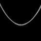  14K White Gold tennis necklace set with graduated round brilliant diamonds. Item J36990 - ABC Jewelry Co.