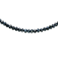 Black diamond strand necklace with 14K yellow gold clasp. Item J38678 - ABC Jewelry Co.