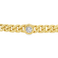 14K Yellow Gold - Bezel Set Diamond Bracelet - J35206