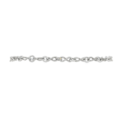 14K White gold twisted link bracelet. Item 19690 - ABC Jewelry Co