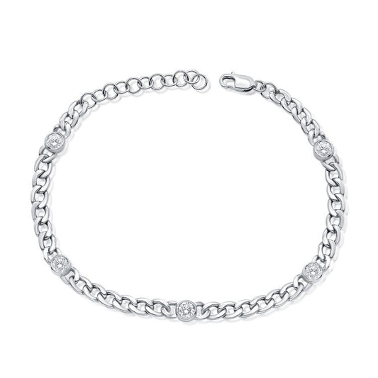 14KW Diamond Link Bracelet-KVBR00154-002