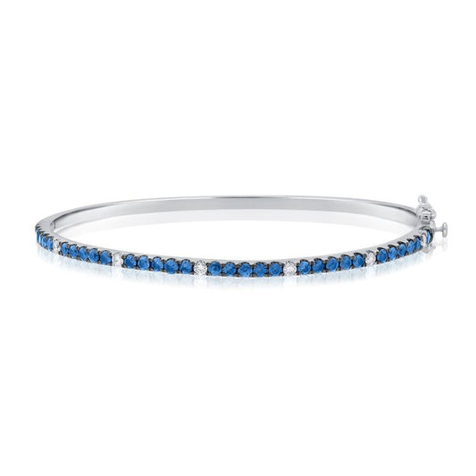 14KW Sapphire & Diamond Bracelet- BKBL0043CSA-001