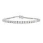 14K White gold tennis bracelet set with round brilliant diamonds. Item J38810 - ABC Jewelry Co
