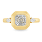 18K Yellow Gold - Invisible Set Diamond Ring - J35017