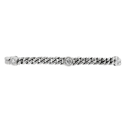 14K White Gold - Diamond Bracelet - J31053