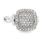 A white gold halo ring featuring a cushion-shaped pavé diamond center with a halo border and twisted band details, shown on a white background.