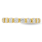 A yellow gold band featuring round brilliant-cut diamonds set in a continuous band, shown against a plain white background.