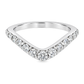 14K White Gold - Curved Diamond Band