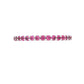 14K White gold eternity band set with pink sapphires. Item 9236 - ABC Jewelry Co.