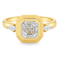 18K Yellow Gold - Invisible Set Diamond Ring - J35017