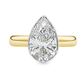 Two tone solitaire engagement ring set with pear shape diamond 
