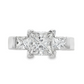 14K White Gold - Three Stone Ring - J31008