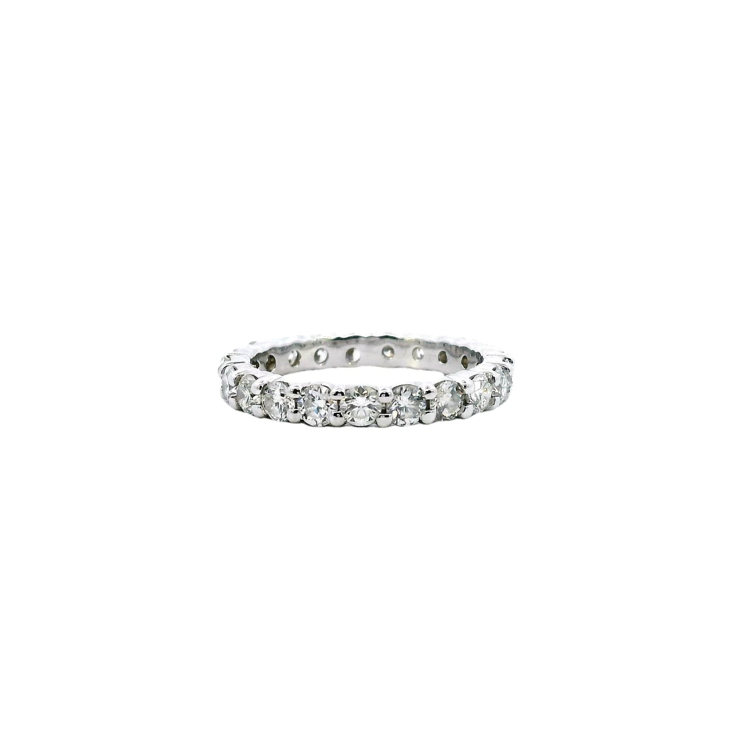 14K White Gold - Diamond Eternity Band - J31474