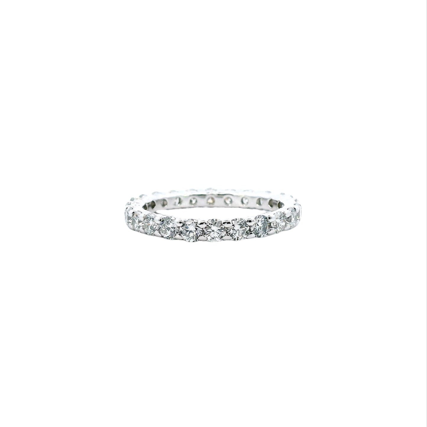 14K White Gold - Diamond Eternity Band - J31750