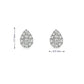 14K White gold earrings set with round brilliant diamonds set in a pear shape setting. Item J32154 - ABC Jewelry Co. 