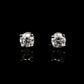 14K White gold stud earrings set with round brilliant diamonds. Item J33030 - ABC Jewelry Co.