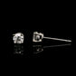 14K White gold stud earrings set with round brilliant diamonds. Item J33030 - ABC Jewelry Co.