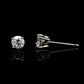14K White gold stud earrings set with round brilliant diamonds. Item J34122 - ABC Jewelry Co.