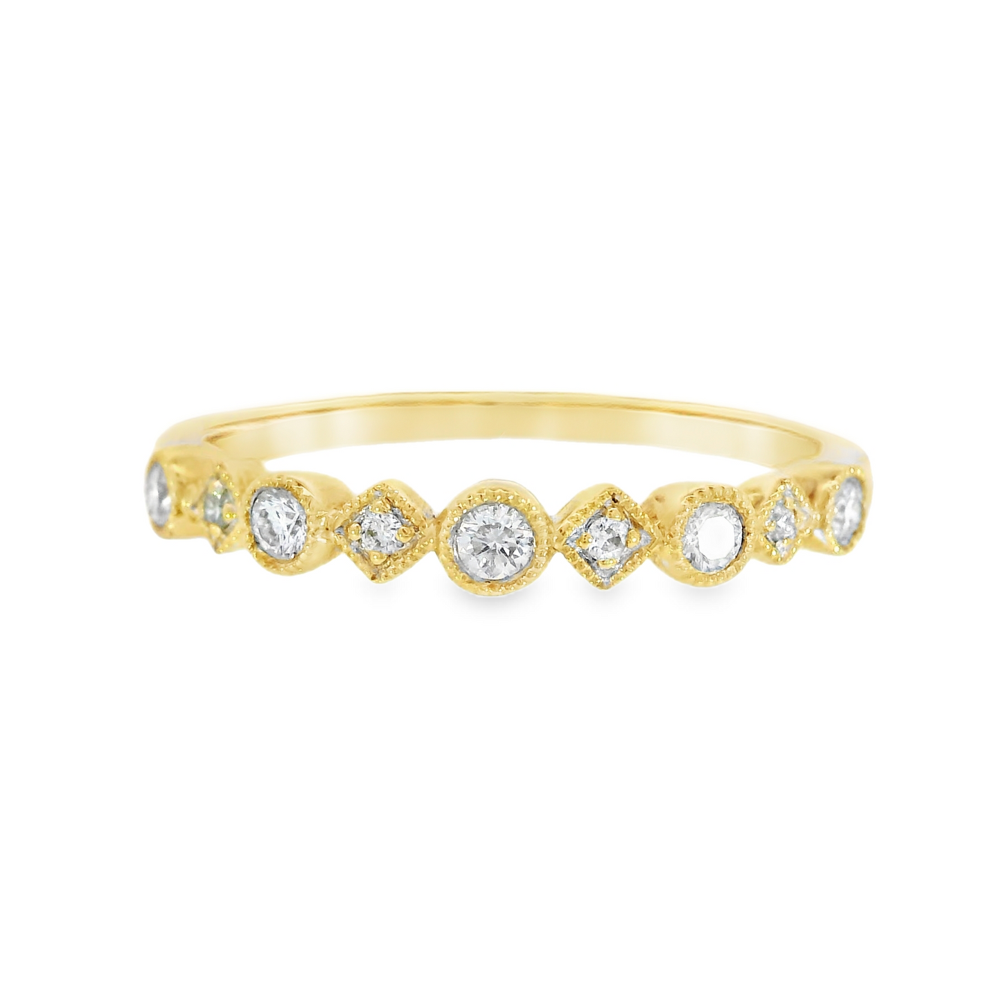 18K Yellow Gold - Ladies Diamond Band - J34397
