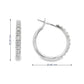 18K White gold hoop earrings set with round brilliant diamonds - item J34449, ABC Jewelry Co. 