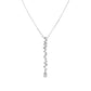 14K White gold necklace with diamond cascade pendant featuring round brilliant diamonds, item J34752 - ABC Jewelry Co