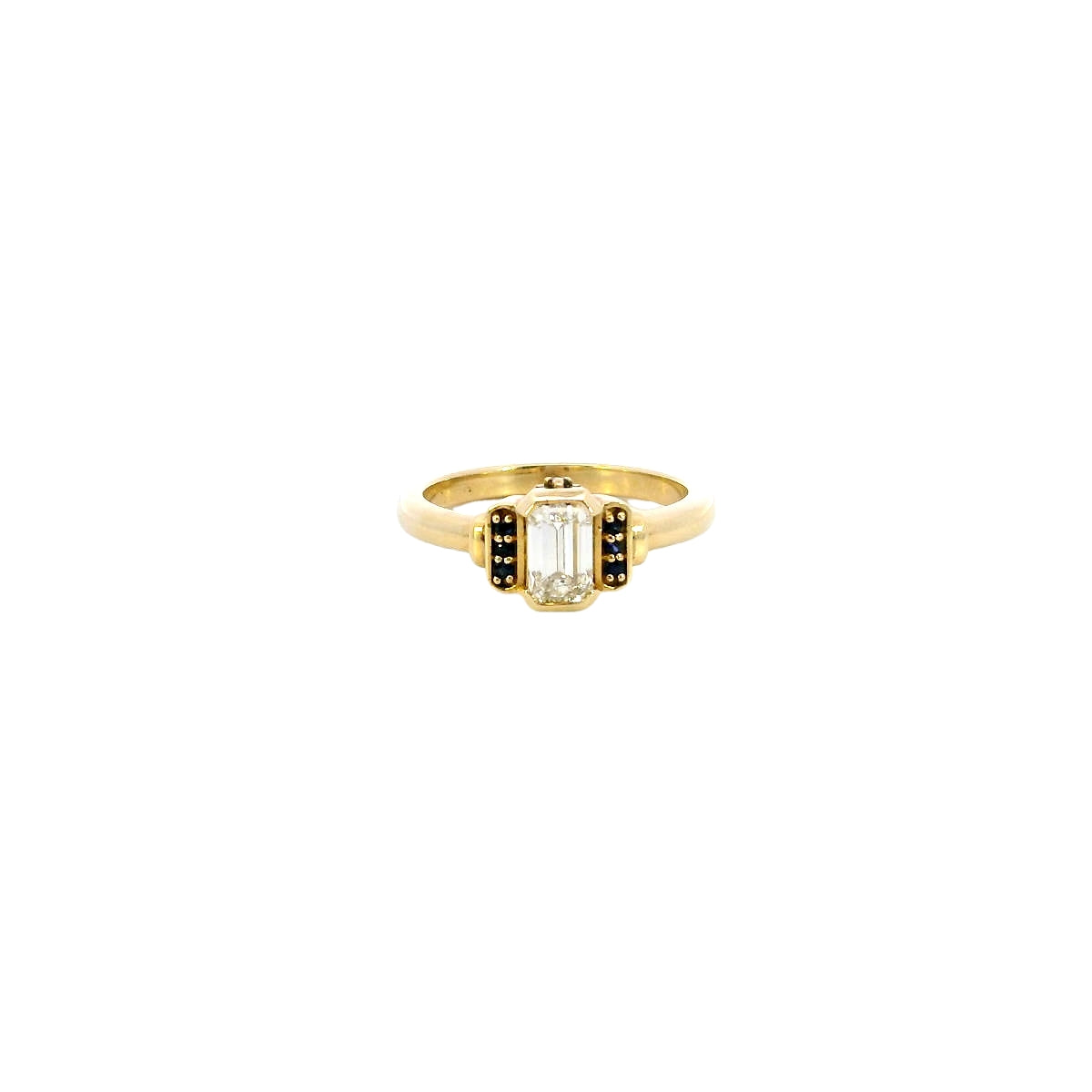 14kt Yellow Gold Emerald Cut Diamond Ring - J34812