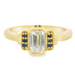 14K Yellow Gold - Emerald Cut Diamond Ring - J34812