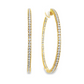 18K Yellow Gold - Diamond Hoop Earrings - J34870