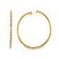 18K Yellow Gold - Diamond Hoop Earrings - J34870