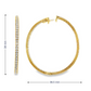 18K Yellow Gold - Diamond Hoop Earrings - J34870