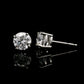 14K White gold stud earrings set with 2 round brilliant diamonds. Item J34919 - ABC Jewelry Co. 
