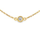 14K Yellow gold necklace in the Diamonds By The Yard style with bezel set diamonds, item J34929 - ABC Jewelry Co