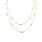 14K Yellow gold necklace in the Diamonds By The Yard style with bezel set diamonds, item J34929 - ABC Jewelry Co