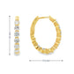 18K Yellow Gold -  Diamond Hoop Earrings - J34938
