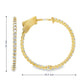 14K Yellow Gold - Diamond Hoop Earrings - J34997