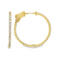 14K Yellow Gold - Diamond Hoop Earrings - J34997