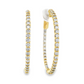 14K Yellow Gold - Diamond Hoop Earrings - J34997